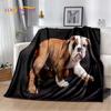 Cartoon French Pit Bull Dog Pet Soft Plush Blanket,Flannel Blanket Throw Blanket for Living Room Bedroom Bed Sofa Picnic Cover