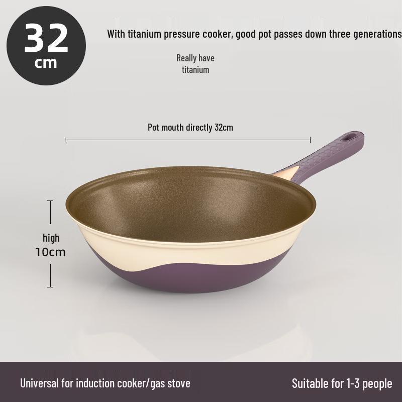 ZISIZ Multi-functional Titanium Non-stick Wok
