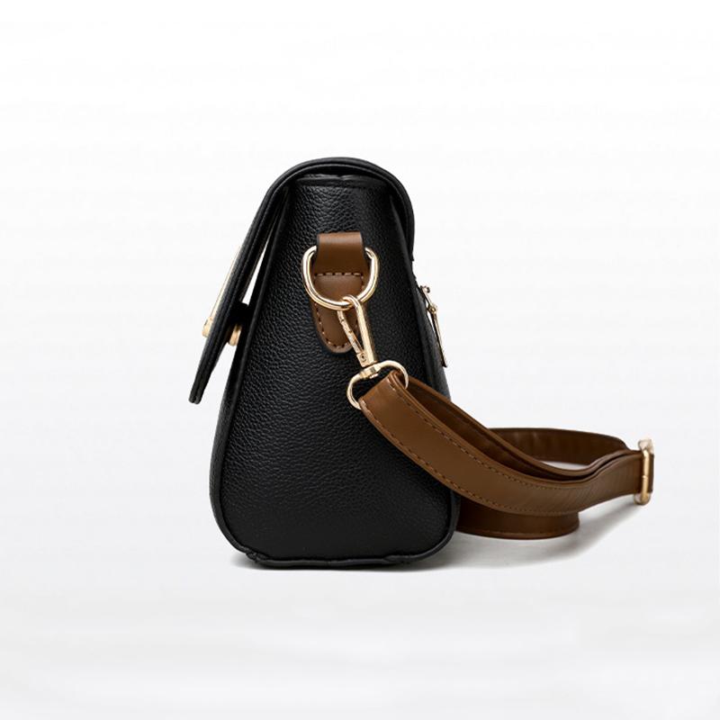Women's Stylish Bag Soft Leather Crossbody Shoulder Bag Solid Color Premium Women's Messenger Shoulder Bag