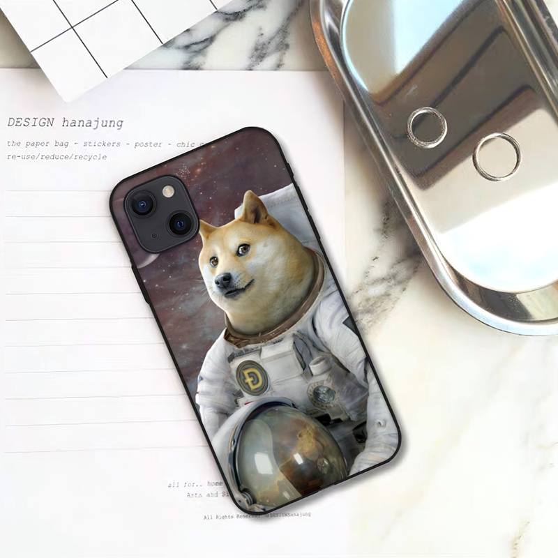 Roztomilý pouzdro na telefon Dogecoin Doge pro iPhone 11 12 Mini 13 14 Pro XS Max X 8 7 6s Plus 5 SE XR skořepina