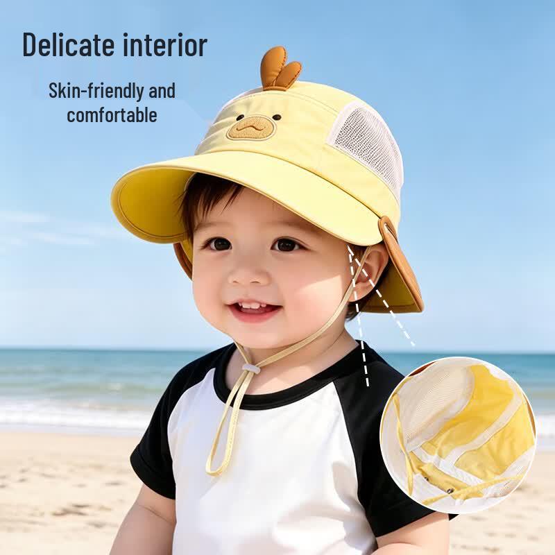 Aibao Shi Baby Summer Sun Hat with Neck Flap
