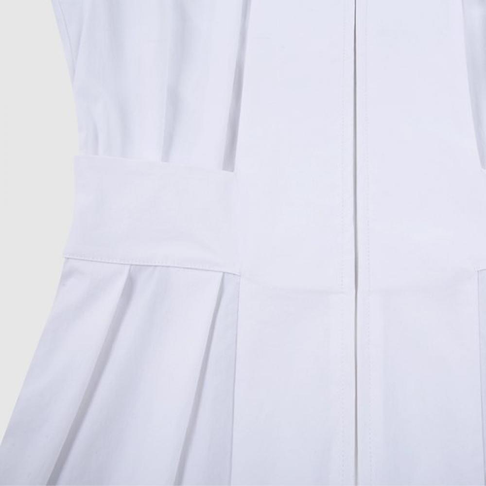 Sabatier Cross Zip Flared Dress Wh  D16070os 