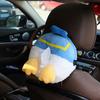 Car  Armrest  Box  Tissue  Box Plush Cartoon Animal Shaped Tissue Box Sun Visor Hanging Drawer