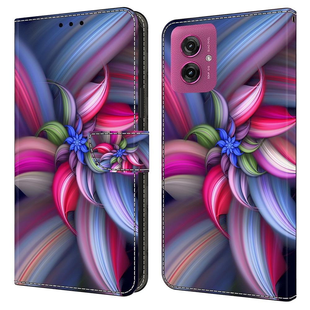 For Motorola Moto G55 5G Case 3D Pattern PU Leather Wallet Phone Cover with Stand