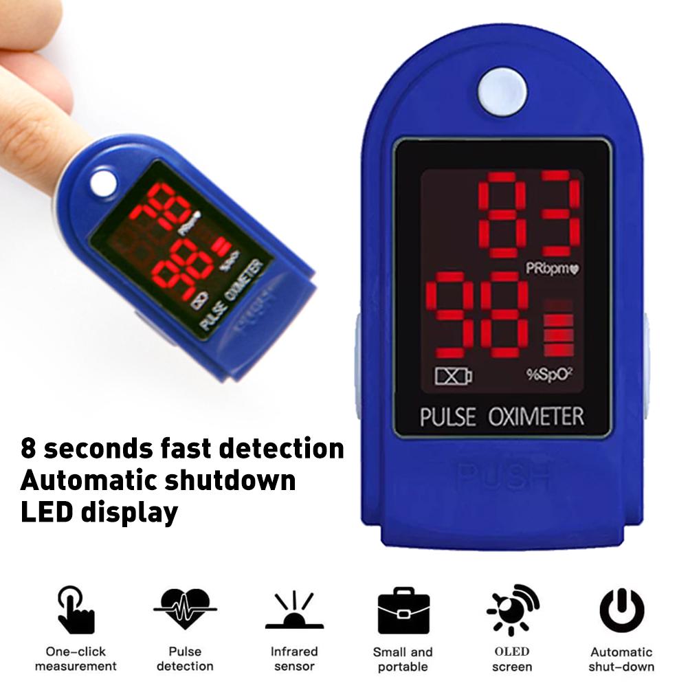 Buy Fingertip Pulse SpO2 Oximeters Blood Oxygen Saturations Health Monitor Blue Pulse Oximeter
