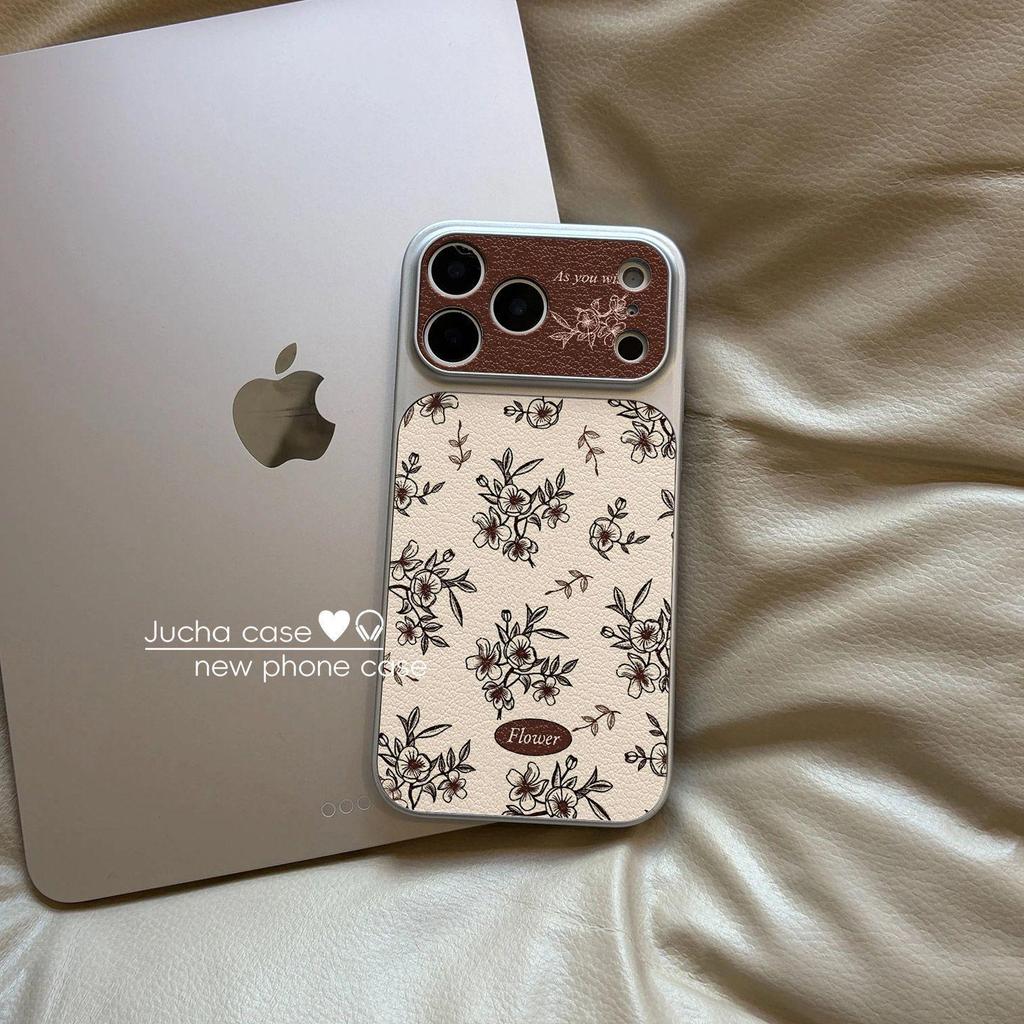 Compatible Apple iPhone 17 Pro Full-Coverage Case: Anti-Drop, Stylish Retro Flowers for iPhone 16, 15 & 14