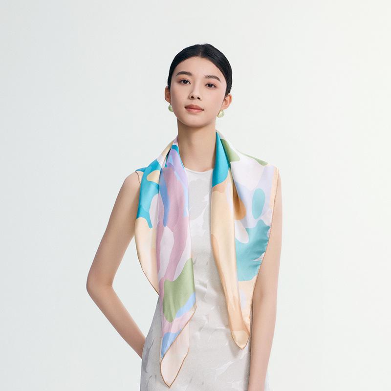 26-Year New Style 100% Mulberry Silk Scarf – Heavy Silk, Corporate Gift, Own Design 86x86 cm
