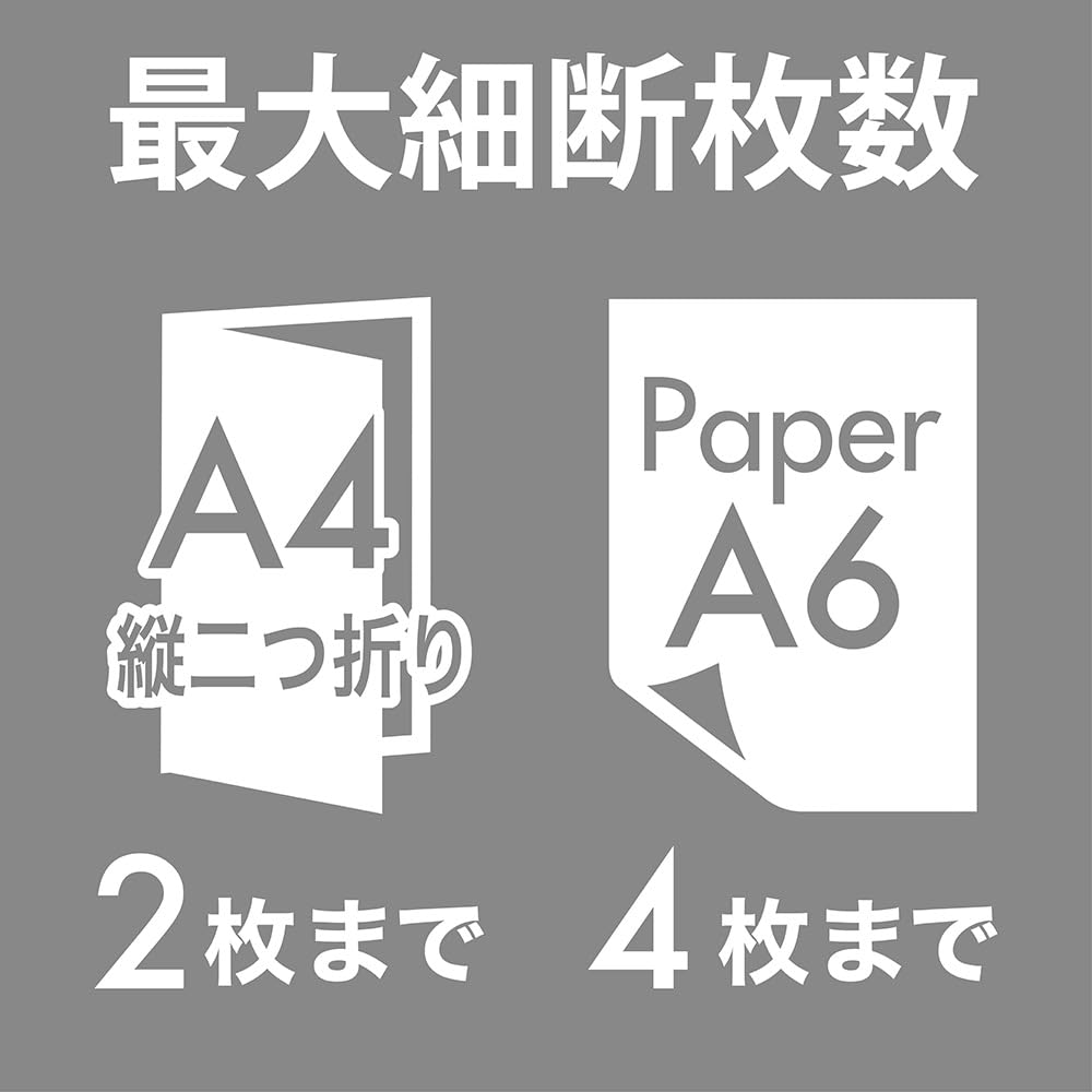 Nakabayashi Personal Shredder, Quiet, Compact, Desktop, Black Z0635