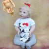 BZDOLL 55 CM Full Soft Vinyl Body Reborn Baby Blonde Hair Girl 22 Inch Doll Toy Lifelike Realistic Princess Toddler Bebe