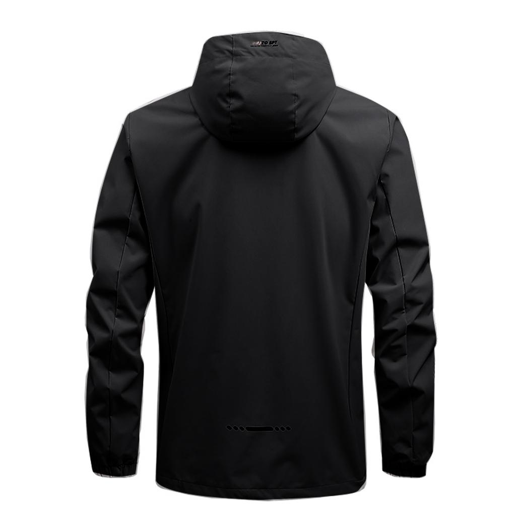 Men's Casual Sports Sweatshirt Long Sleeve Zipper Hooded Jacket Coat