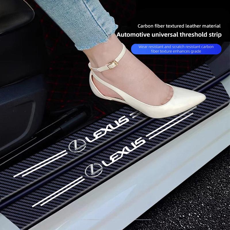 5Pcs Car Door Sticker Threshold Anti Scratch Decals Accessories For Lexus F SPORT ES RX NX LS UX LM LX GX LC RZ IS CT GS RC HS S