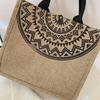 Women Handbag Ethnic Style Versatile Shoulder Bag Large Capacity Buckle Closure Shopping Travel Commuting Tote Bag