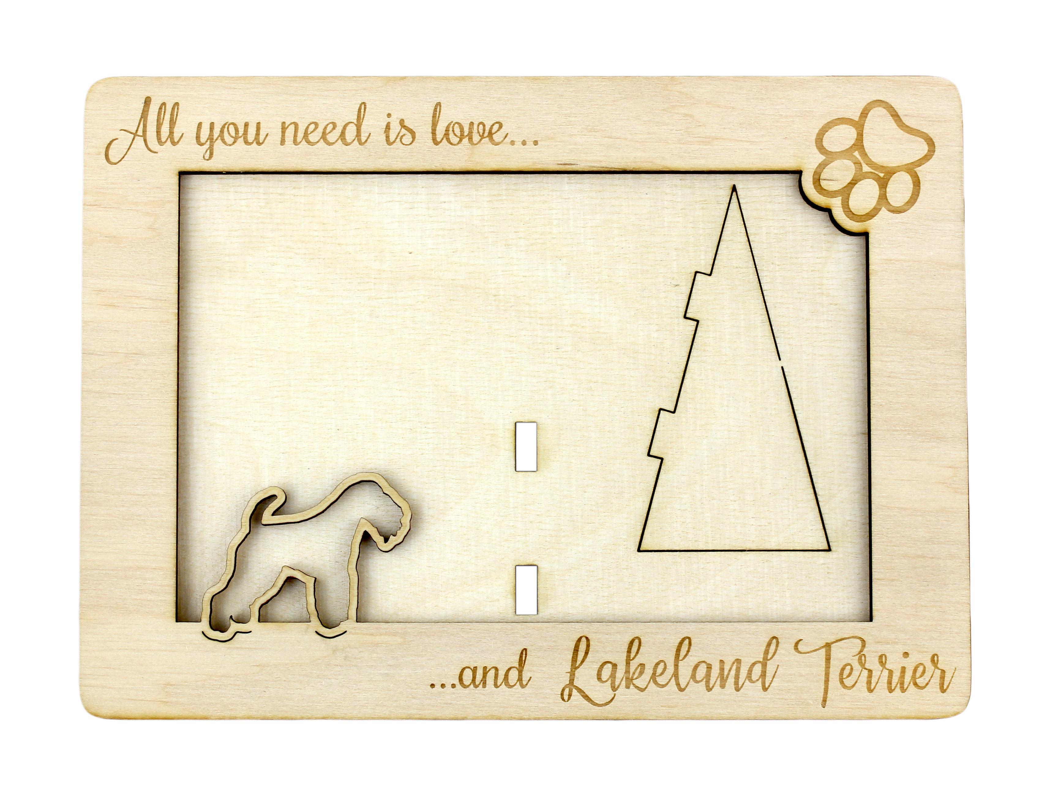 

Lakeland Terrier - Photo frame, engraved wooden frame, a lovely gadget for the dog lover by Art-Dog