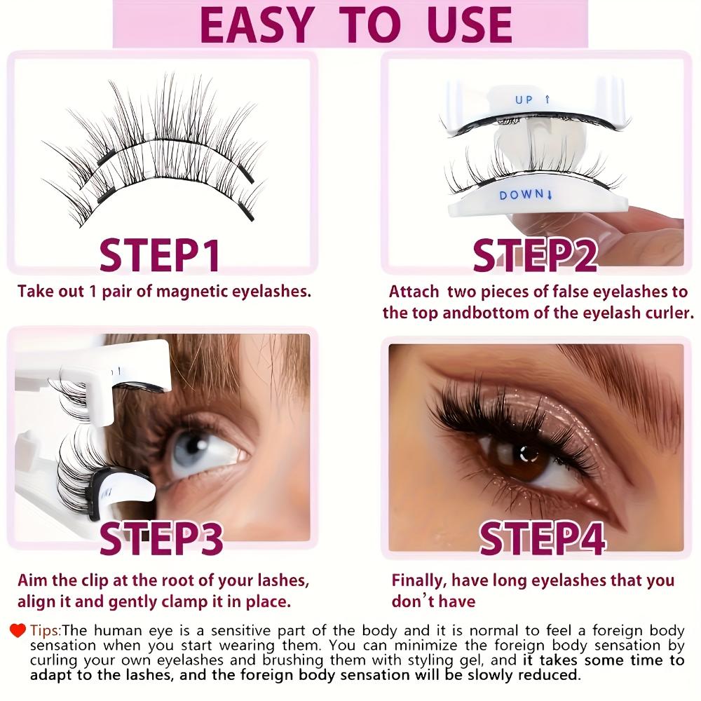 Magnetic False Eyelashes Tweezer Set Cosmetics Natural False Lash Reusable Eyelash Professional Extension Makeup Tool Accessorie