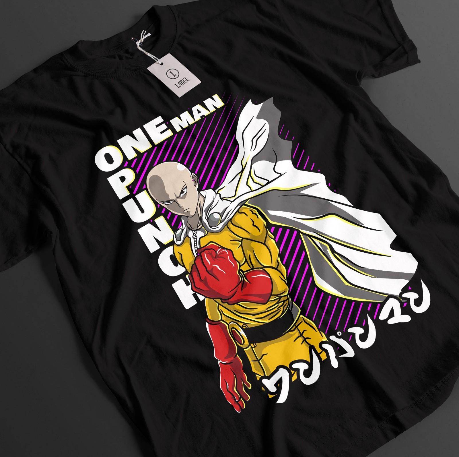 One Punch Man Shirt Saitama Tshirt Genos T-Shirt Mens Womens Tees Top Tatsumaki Top Garou Anime Tee S