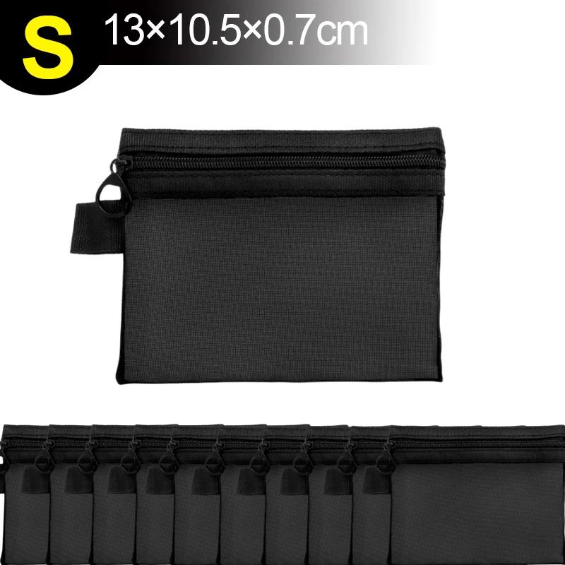 

10/1 шт. Портативная сетчатая сумка для хранения на молнии, черная косметичка, сумка для путешествий, косметики, хранения, стирки, домашняя организация 1PCS