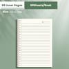60Sheets Paper Notebook Horizontal Line/Grid Binder Inner Page Notebook Refill Paper  Students
