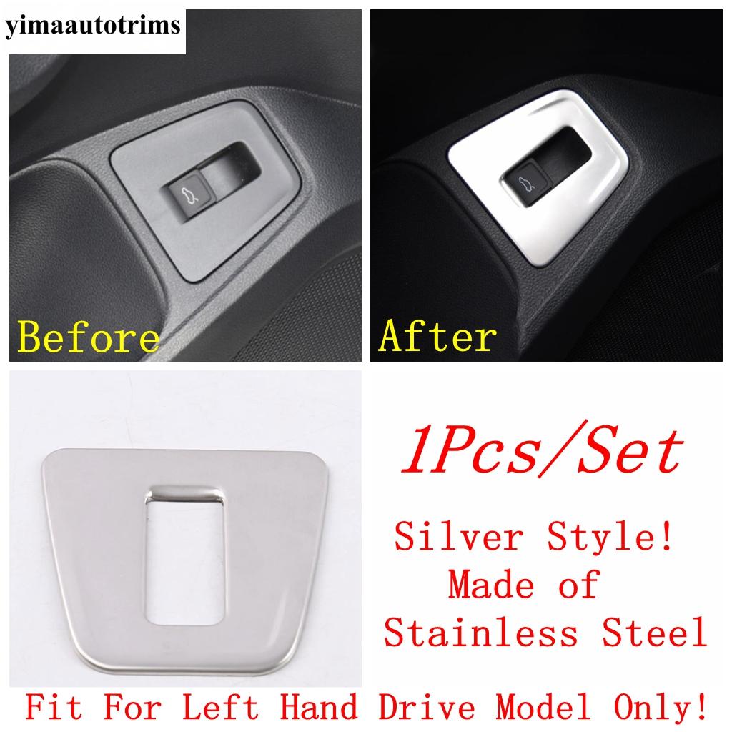 

Head Light Lamp Panel / Rear Trunk Door Switch Button Cover Trim For Volkswagen VW Tiguan MK2 2016 - Accessories Interior Silver Style
