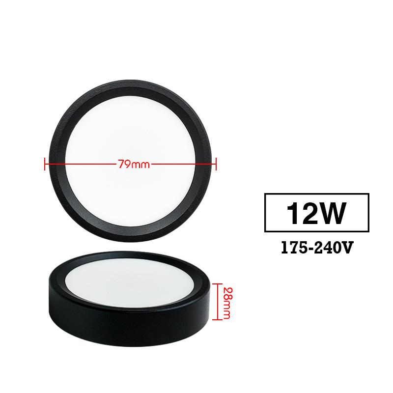 Led Downlights 220V Ceiling Spot Lamp 9W 12W 18W Down Light Surface Mounted Panel Lighting Kitchen Fixture for Room Home Decor