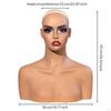 Busto con Testa e Spalle Manichino Femminile in PVC Tonalità Pelle per