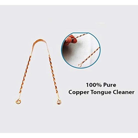 Wonder Care-Ayurveda Copper Tongue Cleaner | Colored Copper Tongue Scraper Relief from Bad Breath Tongue Sweeper- Set of 6