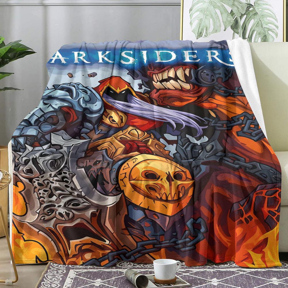 D-Darksiders Throw Soft Flannel Throw Summer AC Blanket Lightweight Cool Nap Blanket for Sofa Bed Couch Travel