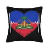 Pillow Case Haiti FlagCountry Map Soft Pillow Cover For Sofa Home Decoration Fashion Pillowcases