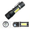 Powerful Mini LED COB Flashlight USB Rechargeable Zoomable Torch with Pen Clip Outdoor Camping Emergency Portable Flashlight