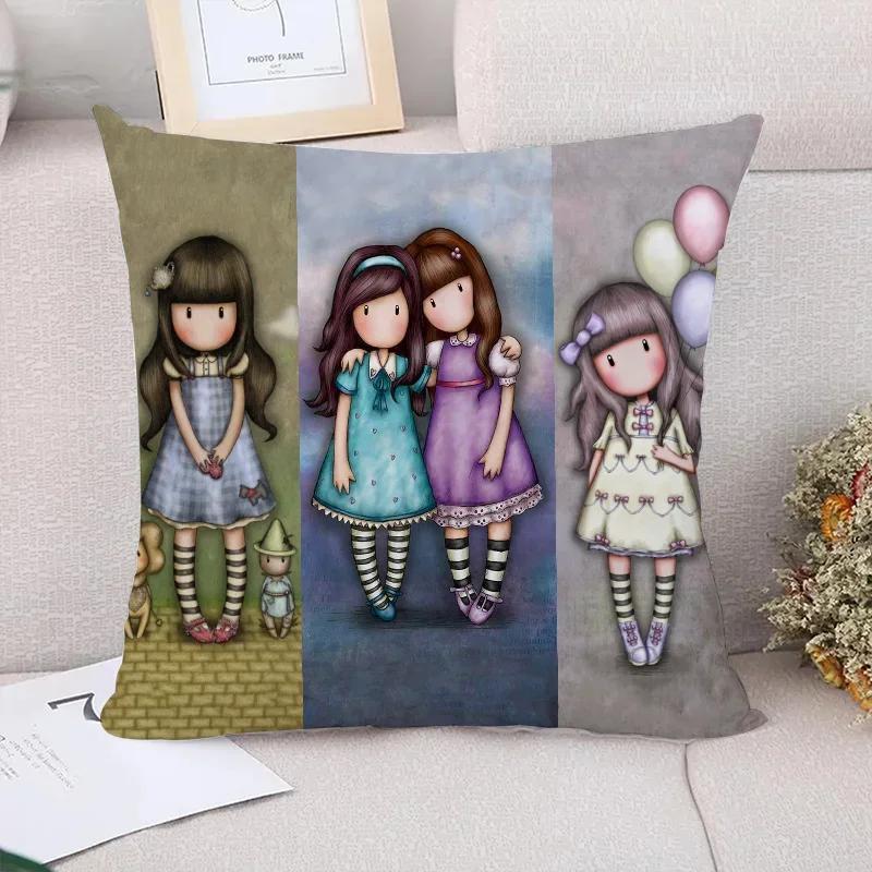 Gorjuss Couple Pillow Pillowcases  Decorative Cushion Cover Luxury Pillowcase Decor  Sofa Cushions Pilow Cases