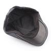 Hat Men'S Vintage Peaked Cap Material Leather Brim Beret Season Warm Forward Hat Hot Sale Hat