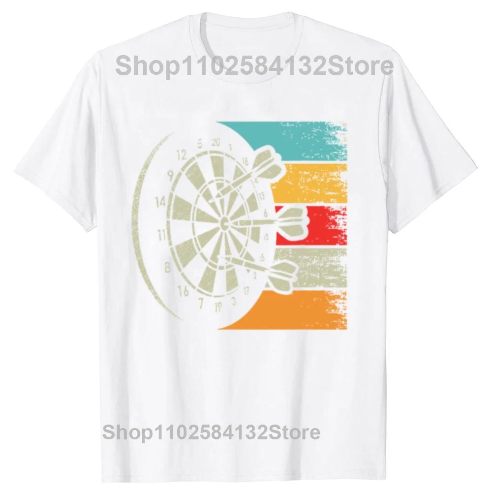 Funny Vintage Darts Dartboard Bullseye Arrow Dart Lovers T Shirts Summer Cotton Streetwear Short Sleeve Birthday Gifts Tshirt S