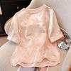 Summer Solid Color Bottoming Shirt Fashionable Versatile Women's Short Sleeves 2025 Inner Top Temperament Fashionable