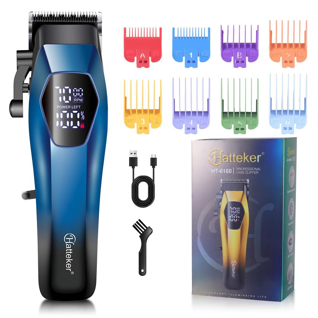 Hatteker Electric Hair Clipper Professional Barber-Grade with Digital Display Gradient Shaving Trimmer for Precision