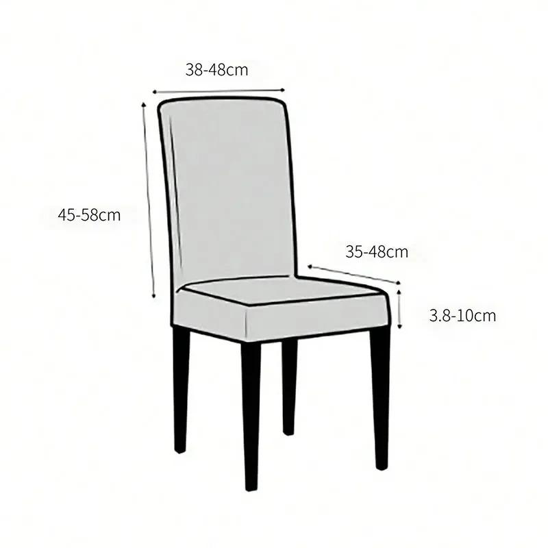 TPU Coated Waterproof Chair Cover with Back Universal Fit Custom Stretch Slipcover for Dining Room Kitchen Home Use
