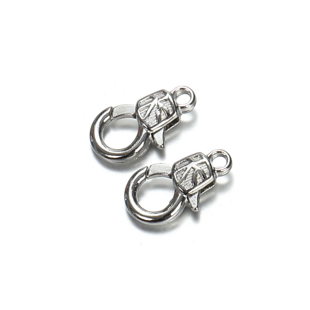 30 Stück 16mm Metall Hummerverschlüsse für Armbänder Halsketten Haken Kettenverschluss Bastelzubehör für Schmuckherstellung Komponenten DIY