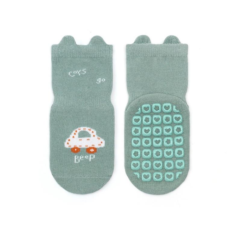 Kids Non-Slip Socks Cute Cartoon Pattern Toddler Boys Girls Children's Floor Socks Comfortable Cotton Socks for Infant Newborn