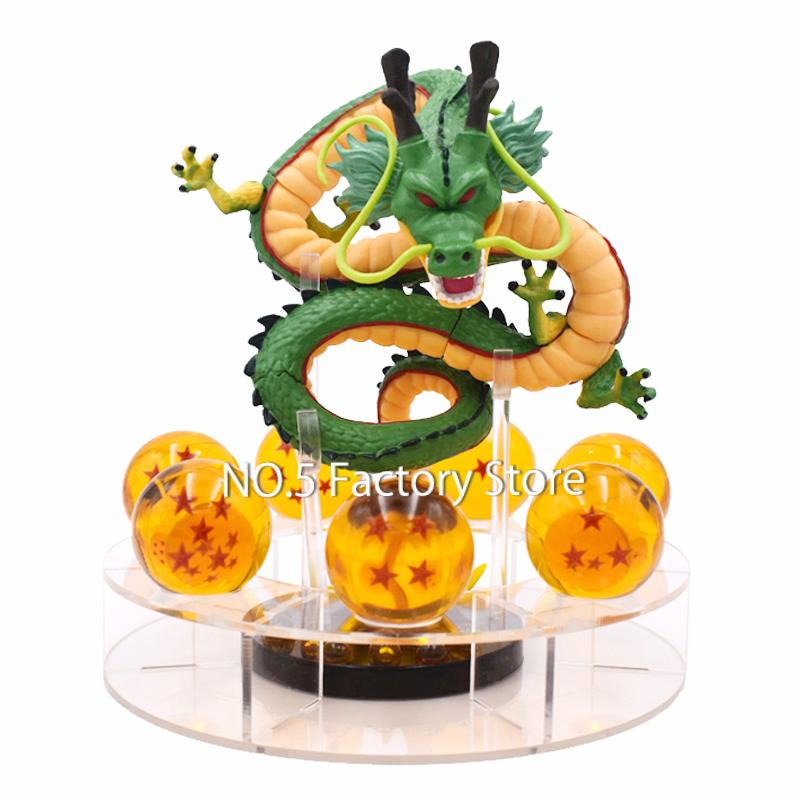Anime Dragon Ball Z Shenlong Pvc Figures Shenron Porunga And 7 Stars Crystal Ball Dragonball Balls Figurine Collection Model Toy