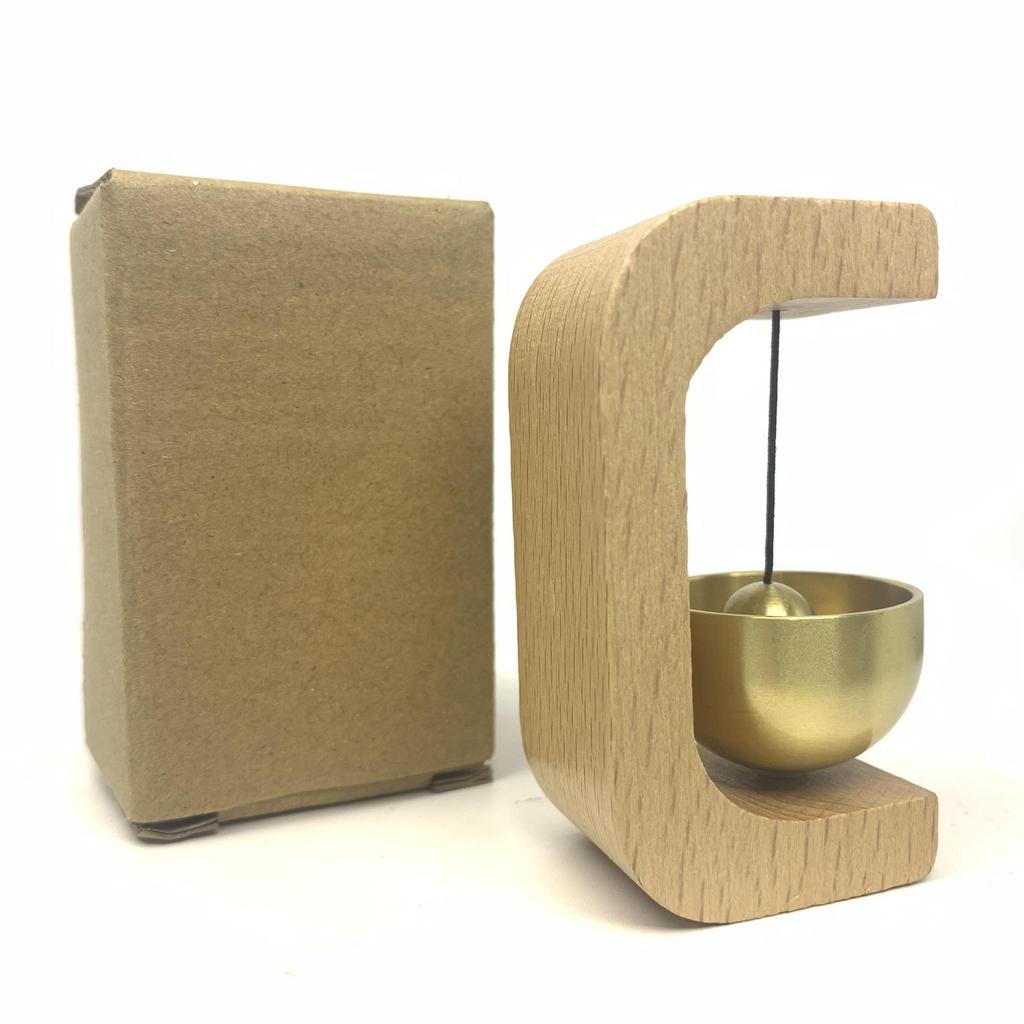 Dopamine Copper Bell Wind Chime with Suction Cup - Entrance Reminder and Magnet Sticker Hanging Ornament for Housewarming Gift