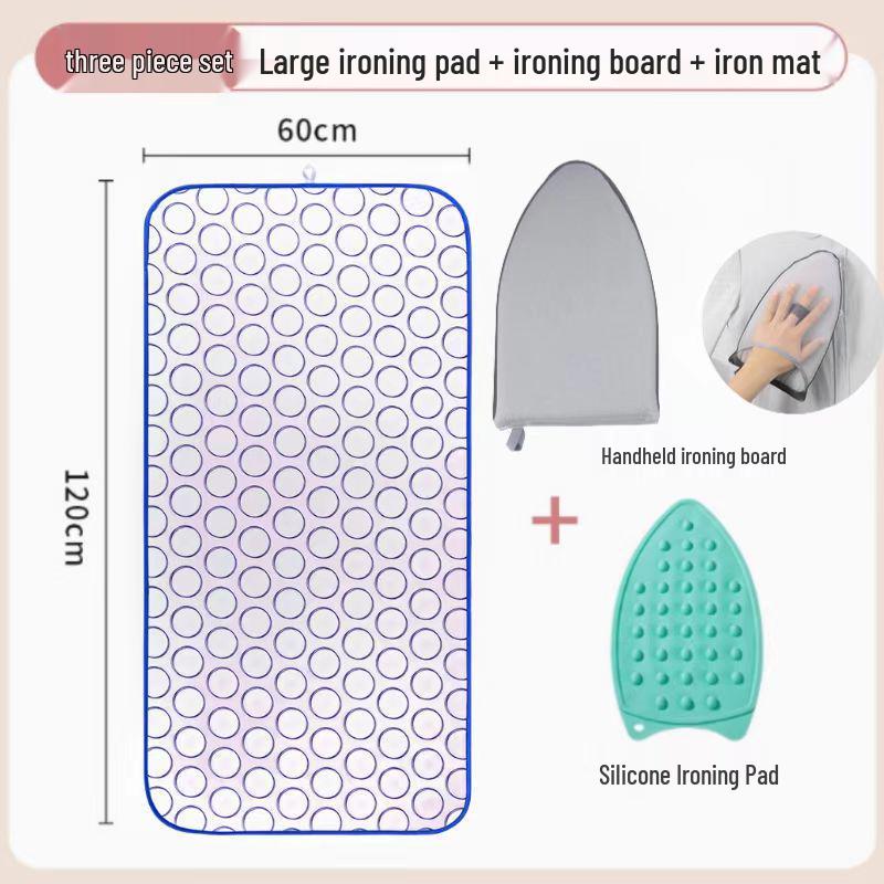 Hanging Heat-Resistant Pink Ironing Pad, Six-Layer Thick, Waterproof & Non-Slip