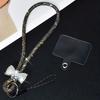 Sparkling Finish Phone Wrist Strap Pearl Bowknot Phone Lanyard Phone Wrist Chain  Women Girls