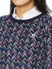 FootJoy Modern Classic Chevron Pattern Crew Neck Golf Size Sweater, Women's, Navy, XL, FJW-F23-M02