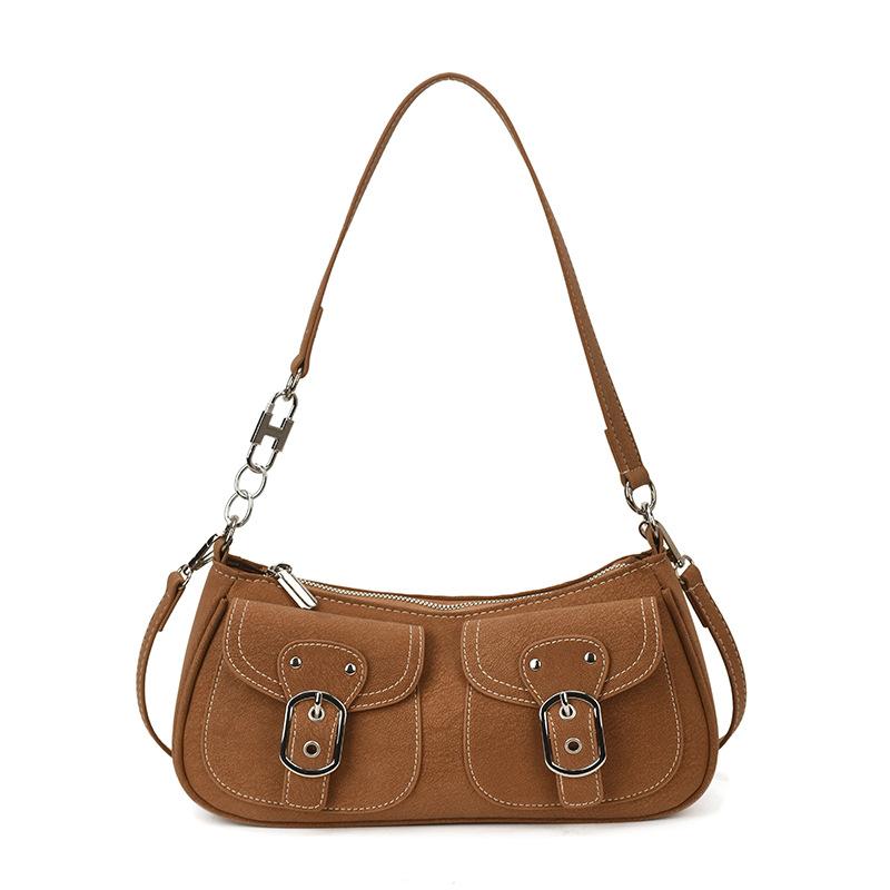 Retro Western Style Shoulder Crossbody Bag 2026 Early Spring New Item Niche Design Fashiable Baguette Bag Korean Bag for Women