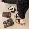 Zehenslipper-Set Sommerbekleidung 2025 Leopardenmuster flacher Boden Thailändischer Strandurlaub super vielseitig Ausländischer Stil Zehenschuhe coole Slipper