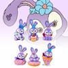 Adorable Starry Dressed Rabbit Figurine Collection For Sweet Treats Decoration