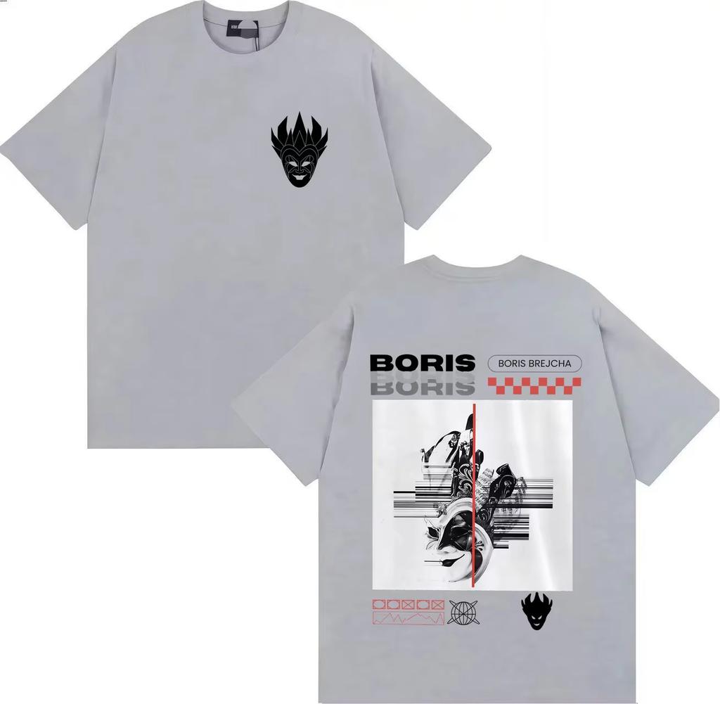 De 2026 Boris Brejcha Reflection Tours Meest Verkochte Gotische Mannen en Vrouwen Zomer Puur Katoen Bedrukte T-shirts Ins