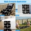 Black Western Sand Beach Towels Gifts for Men Women Adults, Boho Southwestern Quick Dry Bath Pool Towels for Bathroom Swimming