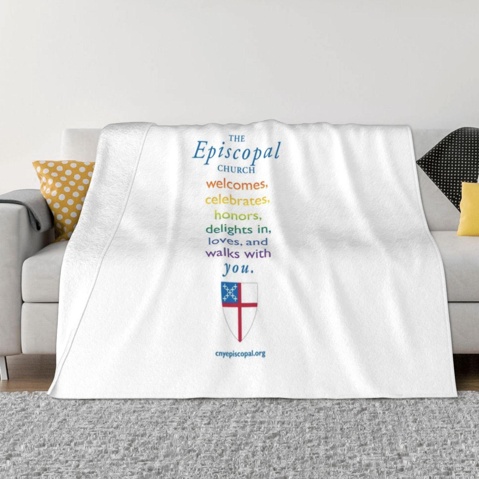 The Episcopal Church Welcomes You Creative Design Light Thin Soft Flannel Blanket Pride Episcopal Welcome Lgbtqia Lgbtq2S 30x40in