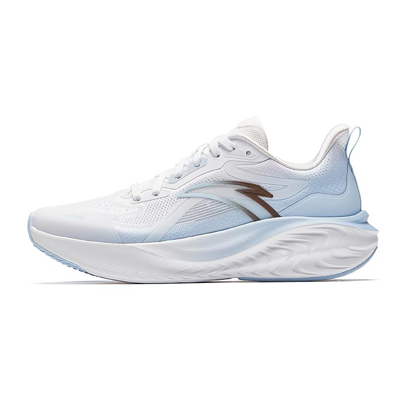 

Anta Cloud Feel Simple Versatile Shock Absorption Rebound Lightweight Low Top Casual Running Shoes Women sneaker White Blue 922525537-3 35.5