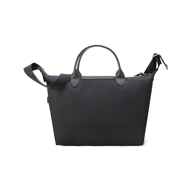 Longchamp Le Pliage Energy 32 Faltbare Knödeltasche Umhängetasche Recycelte Leinwand-Tragetasche Mittelgroß Damen Taschen Schwarz 1515HSR001