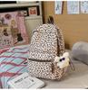 Schultasche Koreanische Version Leopardenmuster Schultasche Weiblich Klein Frisch High School College-Student Rucksack Campus Ins Fengsen Polka-Dot-Rucksack Weiblich